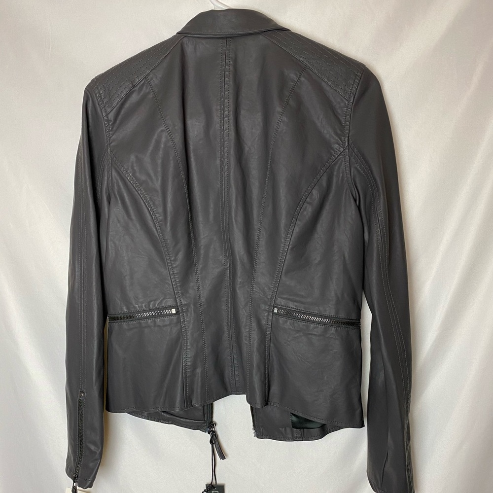 New BLANKNYC Gray Faux Leather Moto Jacket - Picture 4 of 4